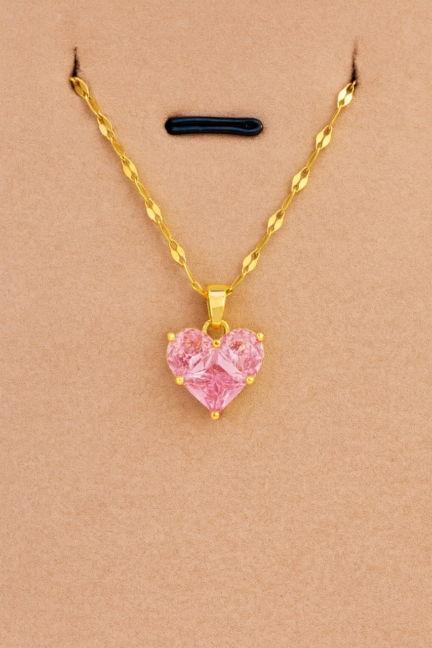 ROSE PINK CRYSTAL HEART