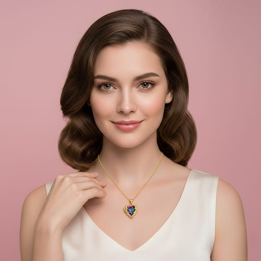 RADIANT MYSTIC HEART CRYSTAL NECKLACE